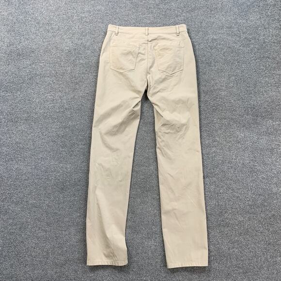 Lafayette 148 NY Pants Womens 2 Khaki Cotton Blend Stretch Straight Zip Fly - Picture 9 of 11